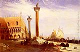 William James Muller Piazetta And The Doge's Palace, Venice painting